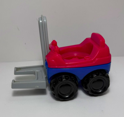 Fisher Price Little People Construction Vehicle Red Blue Power Fork Lift Part