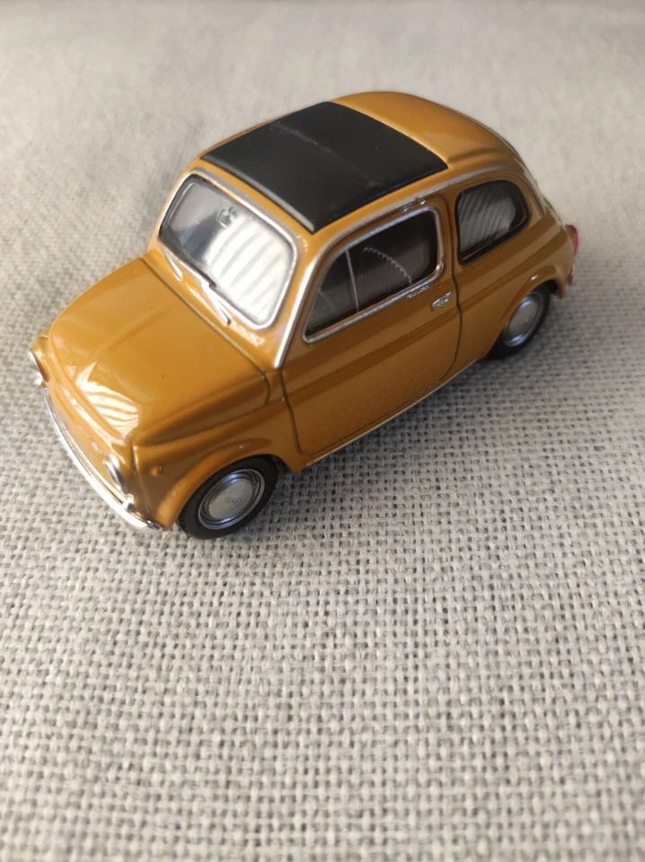 Modellino Fiat 500 1965 Giallo Senape Welly Nex 1:43 Nuovo Senza Scatola - Immagine 4 di 4