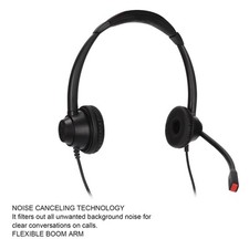 Double Sided Headset Sturdy Structure Noise Cancelling Microphone Convenient