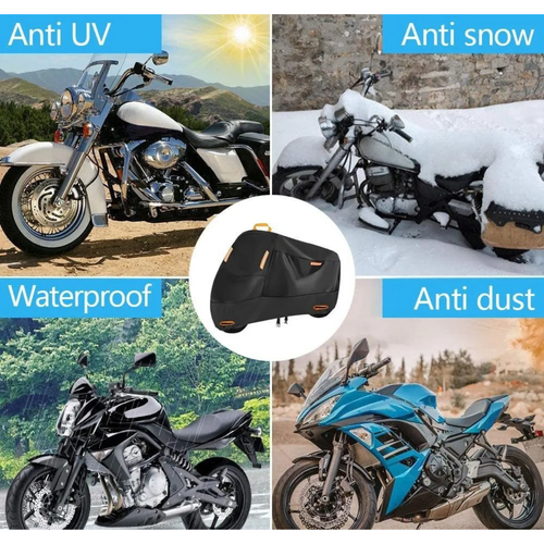 Motorcycle protective cover waterproof resistant universal exterior - Picture 3 of 5