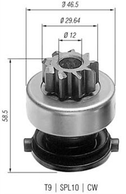 Pinion, starter MAGNETI MARELLI 940113020136 for BMW 5 (E12) 2 1972-1979 - Picture 1 of 8