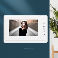 HOMSECURE Intercom System Indoor Monitor White 7 inch With One-button Unlocking