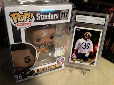 1993 Topps  Jerome Bettis #166 Rookie Gem Mint 10! W/ 2019 Funko Pop! #117!