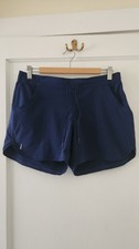 Lands End Swim Shorts Womens Size 10P Navy Blue Stretch Pull On