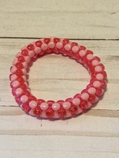 Pink Tri-Bead Bracelet Girls Kids Jewelry Handmade Birthday Gifts for Girls