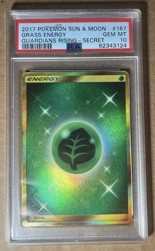 POKEMON TCG GUARDIANS RISING GRASS ENERGY SECRET RARE 167/145 PSA 10 GOLD