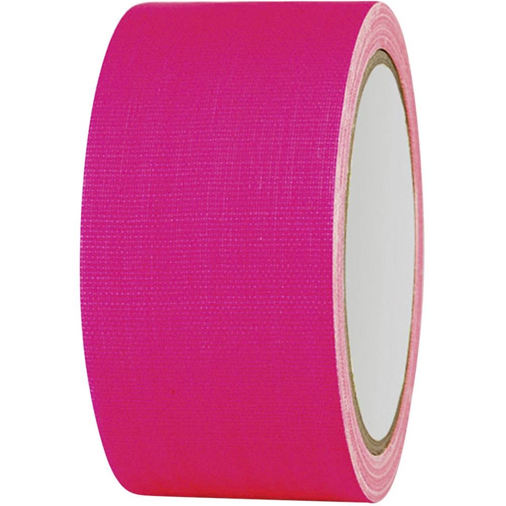 Ruban adhésif toilé 80FL5025PC TOOLCRAFT rose fluorescent adhésif tissu indéchirable de 25m