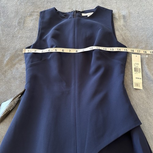 NWT Kay Unger Dress Jumpsuit Midnight Davina Crepe Walk Thru Sleeveless Stretch - Picture 13 of 13