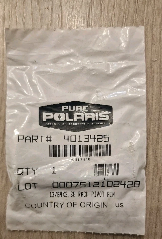Polaris Rack Pivot Pin, Genuine OEM Part 4013425, Qty 1 - Image 2 of 2