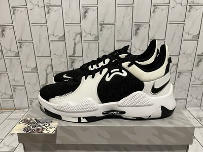 New Nike PG 5 TB Team Basketball Shoes White Black Oreo Mens 9 DA7758-001