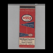 Waldo Maynard's Esso Gas Station Matchbook Cover - Thorold ON