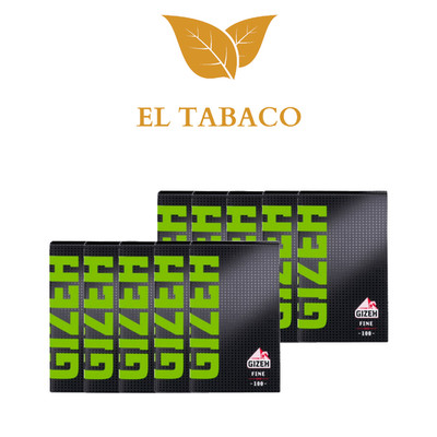 GIZEH Black Fine Magnet Grün Papers Zigarettenpapier Heftchen á 100 Blatt
