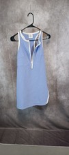 SAGE Collective Womens Small Blue Athletic Tennis Dress Sleeveless Racerback Zip