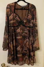 SHEIN Curve Victorian Print A-Line Dress is NWOT Sz 2XL