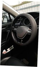 Black Steering Wheel Cover Leather - Universal Auto Car Accessories Breathable