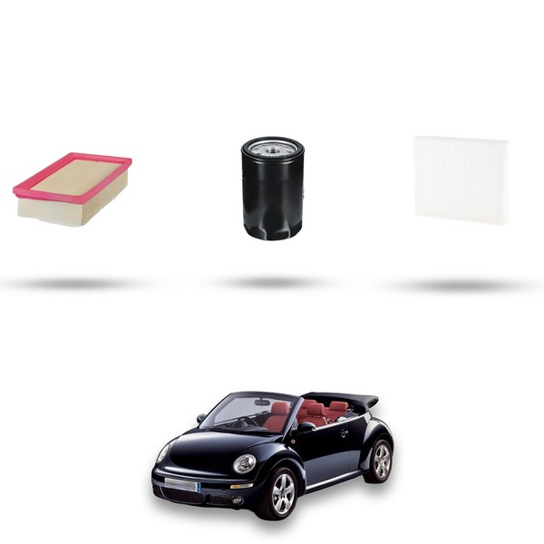 Hoffcar Set Service - 3 Filter Kompatibel Mit VW New Beetle / Cabrio 1.6 74Kw-image