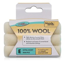 Axus Decor 100 Wool Roller Blonde Series Paint Roller Sleeve, Mini Sleeve for...