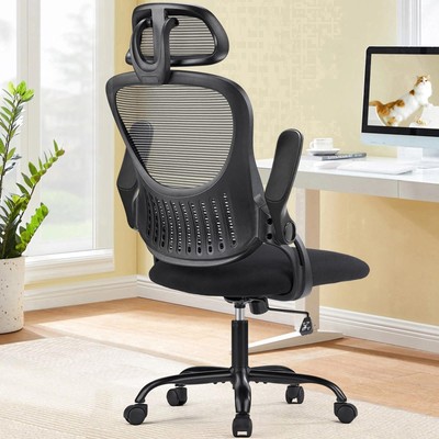 Office Computer Desk Chair, Ergonomic High-Back Mesh Rolling Work Chairs with...