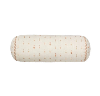 Threshold Geo Print Peach & Cream Color Bolster Accent Pillow 18'' Long & 7'' Deep