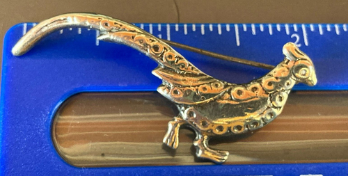Antique Mexico Sterling Silver Peacock Brooch Pin 1920's - 1940's - Picture 9 of 9