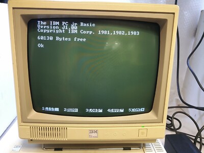 Nice & Rare) Vintage 8088 IBM PCjr 4863 Computer +Monitor Nice & Rare) Vintage 8088 IBM PCjr 4863 Computer +Monitor
