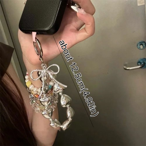Versatile Pendant Key Chain Sweet Bag Hanging Pendant Bow Love Heart Keychain - Photo 2/4