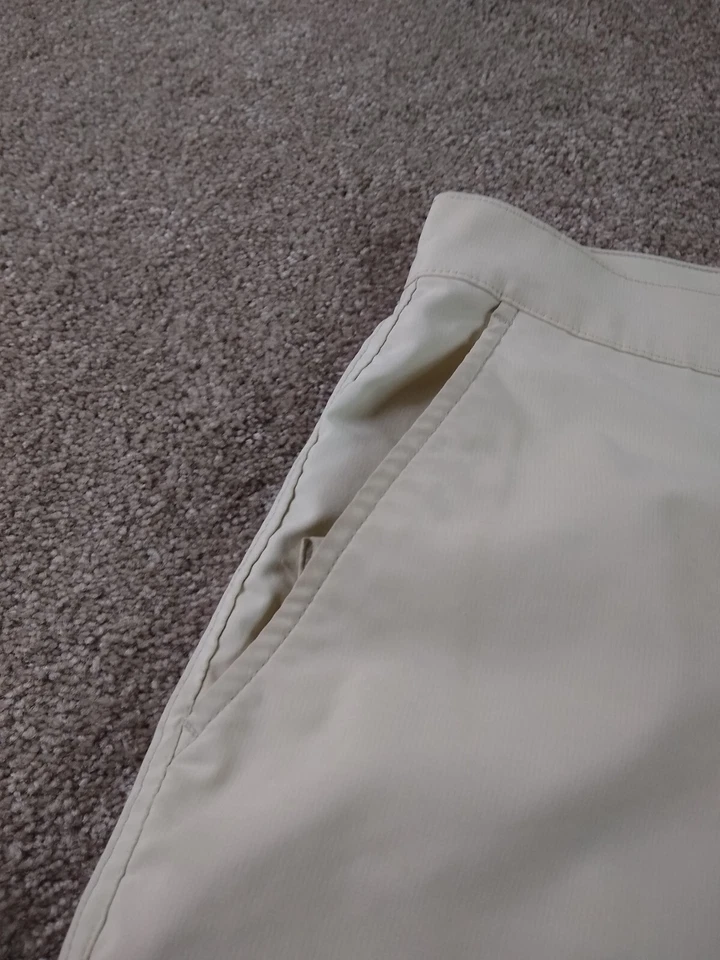 Pantalones Cortos Chaps Sólidos Elásticos Bolsillo Lateral Hombres Talla 40 Crema Foto 3 de 4