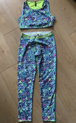 M&S Winner Shapes Sport Leggings & bauchfreies Oberteil Teenager Mädchen UK 15-16 