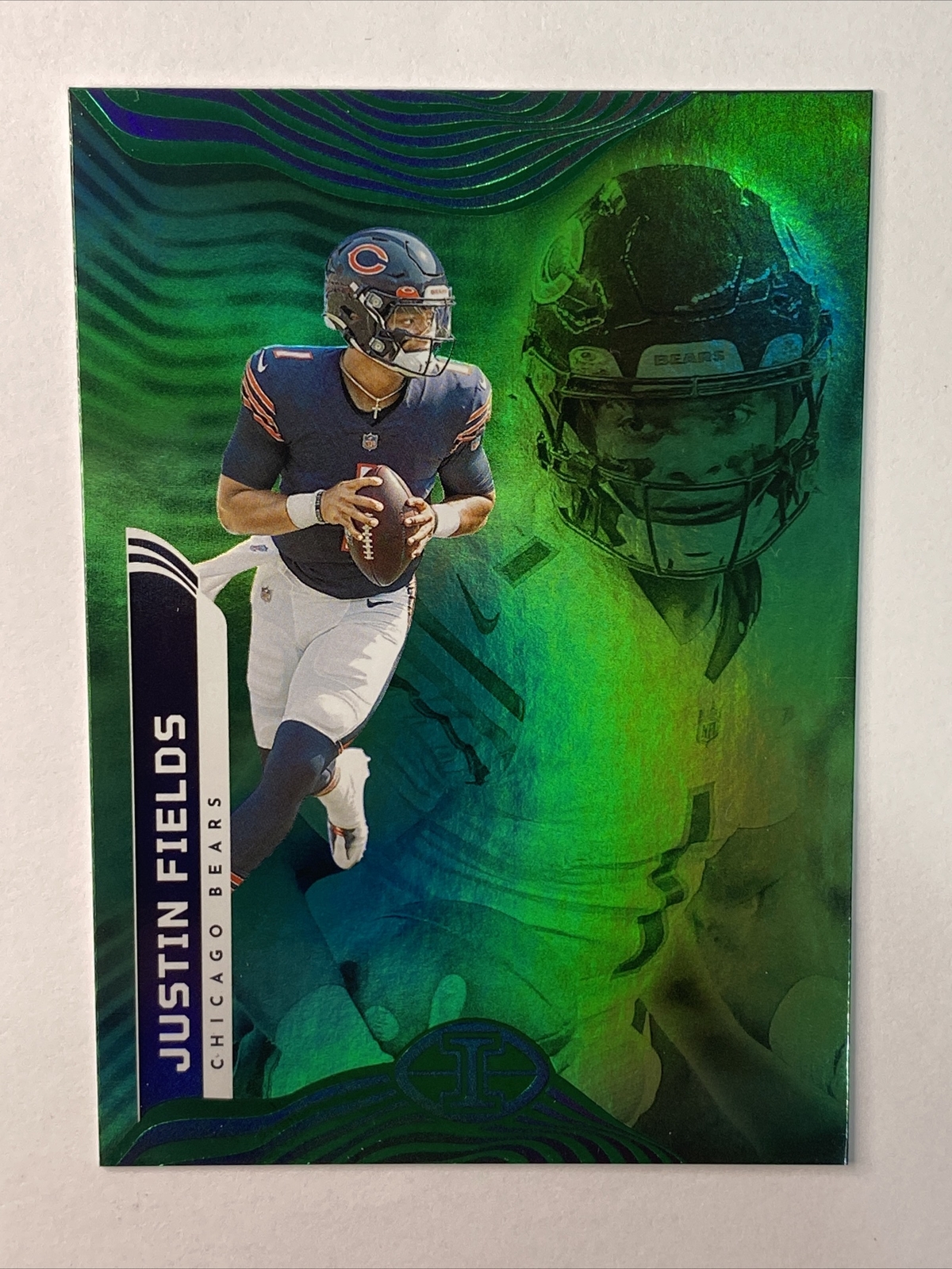 2022 Panini Illusions Emerald #14 Justin Fields Chicago Bears Trophy Collection