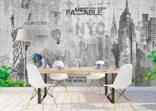 3D Statue Of Liberty G16726 Wallpaper Wall Murals Removable Self-adhesive Honey