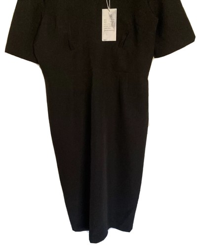 VESTIDO NEGRO LÁPIZ CREPE DE ALMACÉN NUEVO CON ETIQUETAS TALLA 12 FIESTA VESTIDO DE NOCHE BODA NUEVO - Imagen 6 de 12