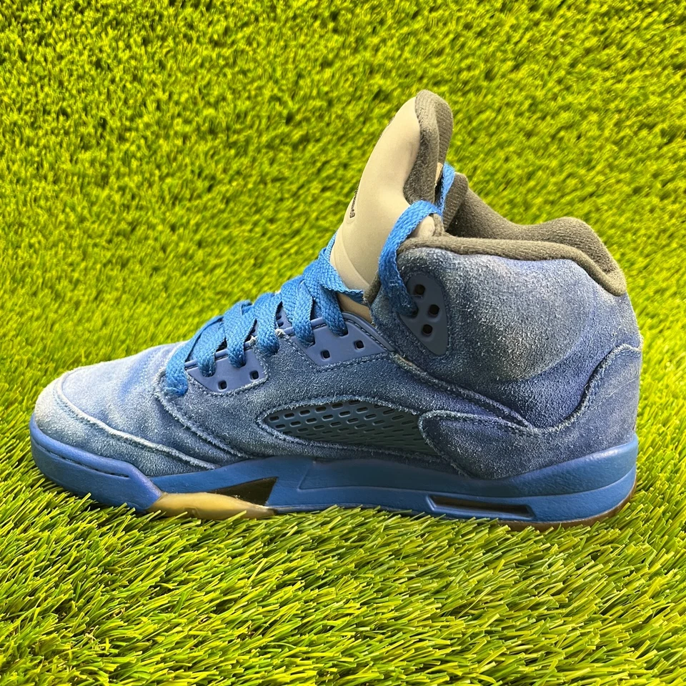 Nike Air Jordan 5 Retro Azul Niños Talla 6.5Y Informal Zapatos de Baloncesto Tenis Foto 2 de 4