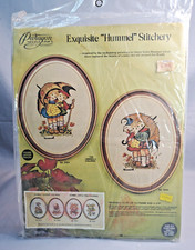 Paragon Needlecraft Hummel Embroidery Kit Umbrella Children 9x12" 0365 Vintage