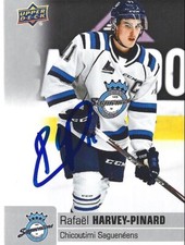 Rafael Harvey-Pinard Autographed Signed 2019-20 Upper Deck CHL #71