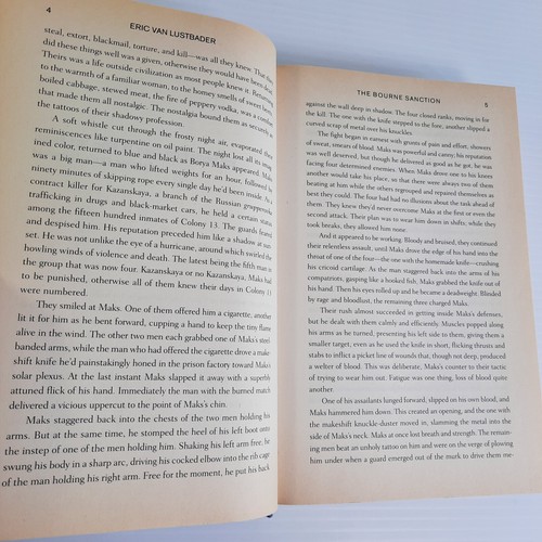Jason Bourne Spy Thriller Robert Ludlums The Bourne Sanction HCDJ - Picture 13 of 16