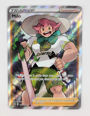 Milo 190/192 Full Art Trainer Rebel Clash Ultra Rare Pokémon TCG NM