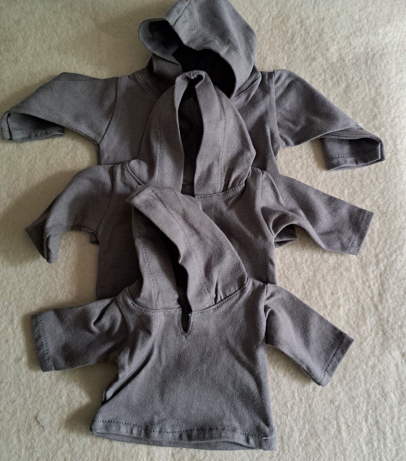 Hoodie, grey, S, for approx. 26 - 30 CM Poohs, Handmade