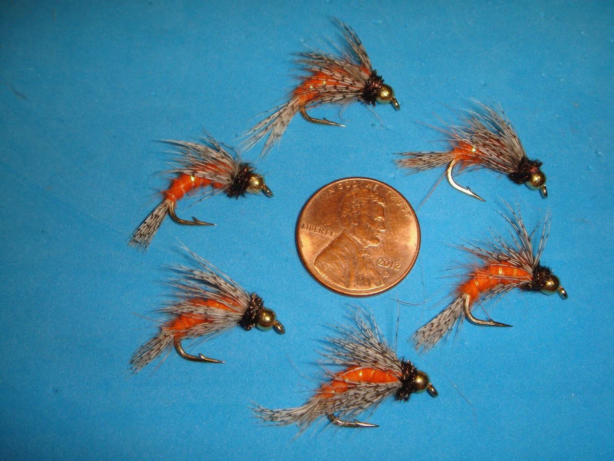 FLY FISHING FLIES BIRD's NEST OCTOBER CADDIS PUPA Nymphs size #6