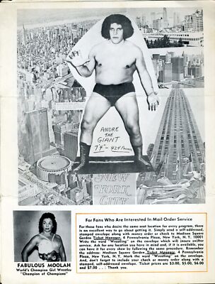 PEDRO MORALES/VICTOR RIVERA WWWF Wrestling Program Jan 20 1975