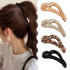 French Twisted Hair Pin  , Heart-Shaped Banana Hair Clips for Women, Banana Clip  