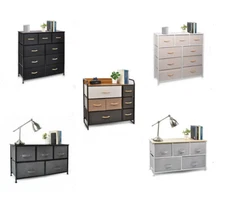 Cerbior Multi Drawers Dresser Bedroom Organizer  High Storage Tower Chest Fabric