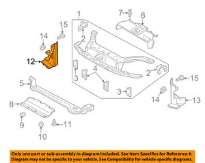 FORD OEM Radiator Support-Side Air Baffle Duct Deflector Shield Right AL3Z8310A FORD OEM Radiator Support-Side Air Baffle Duct Deflector Shield Right AL3Z8310A