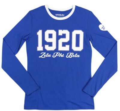 Zeta Phi Beta M4 Long Sleeve Tee Royal Blue
