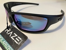 RAZE Eyewear Sunglasses Z Coast Polarized Mirrored Smoke Lens Black 21144