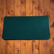 Pebbled Green Folding Checkbook Cover Wallet Classic Career Office Minimalist