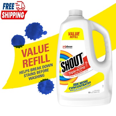 Shout Triple-Acting Liquid Refill 60 Fluid Ounces.