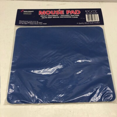 Skilcraft AbilityOne Computer Mouse Pad Blue Impact Absorbent Made In USA - NEW!
