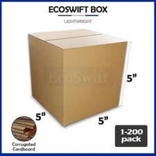 1-200 5x5x5 "EcoSwift" Cardboard Packing Mailing Shipping Corrugated Box Cartons