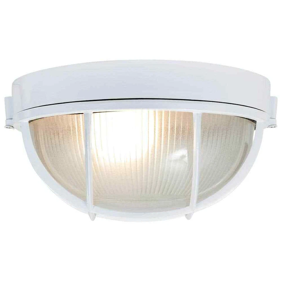 Access Lighting Nauticus White Outdoor Bulkhead Light w/ Frosted Glass Shade - Image 3 of 4