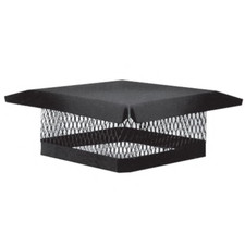 9 In. X 9 In. Galvanized Steel Fixed Chimney Cap in Black Free Shipping New